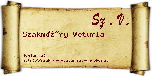 Szakmáry Veturia névjegykártya